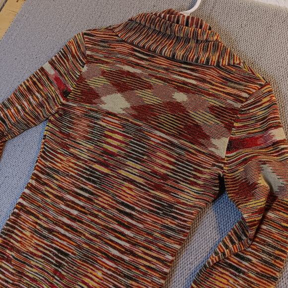 Rocawear Off The Shoulder Knit Top Medium Multicolor Striped Stretch Shawl Neck - Picture 10 of 16